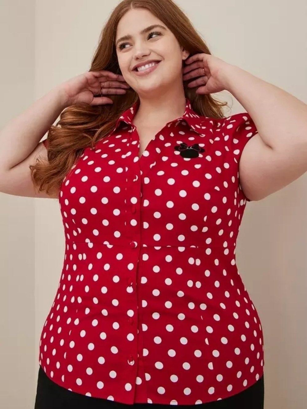 Disney Minnie Mouse Red Polka Dot Shirt 6x